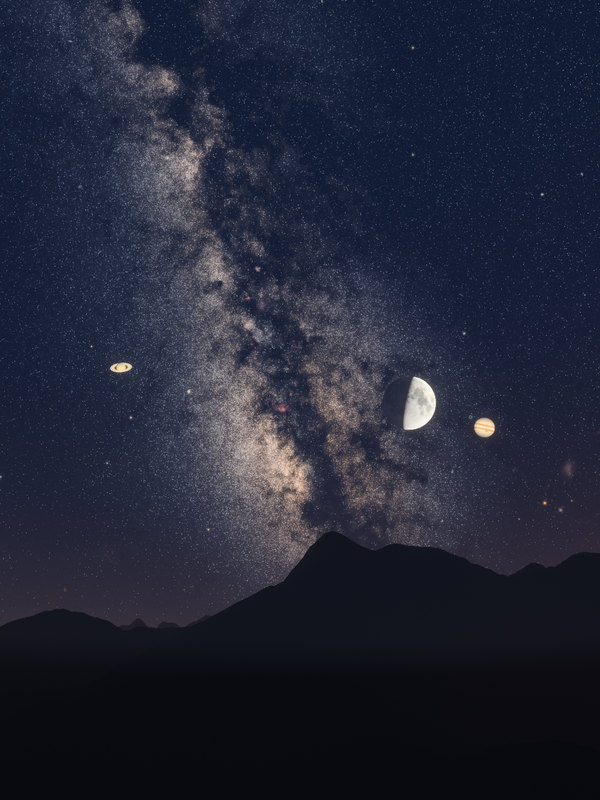 The sky over the Edelweißspitze on 6 September 2019 at 21:00 as a print, with its caption beneath the skyline.