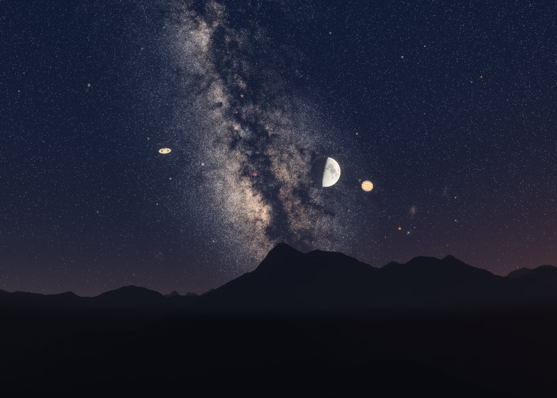 The sky over the Edelweißspitze on 6 September 2019 at 21:00 as a landscape print, with its caption beneath the skyline.