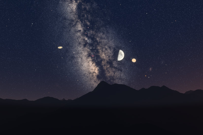 The sky over the Edelweißspitze on 6 September 2019 at 21:00 as a landscape print, with its caption beneath the skyline.
