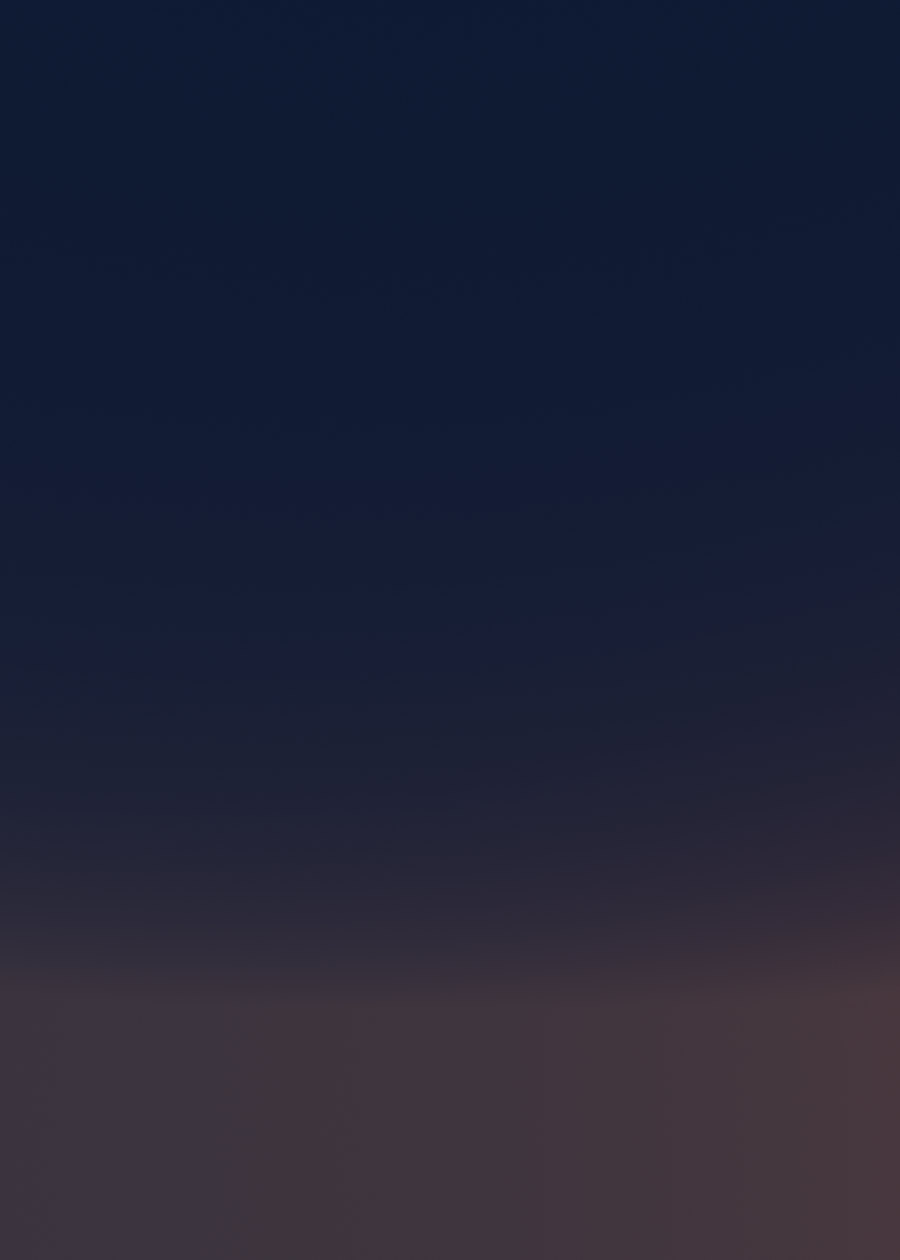 The atmosphere layer alone: deep blue above, a warm glow low along the horizon.