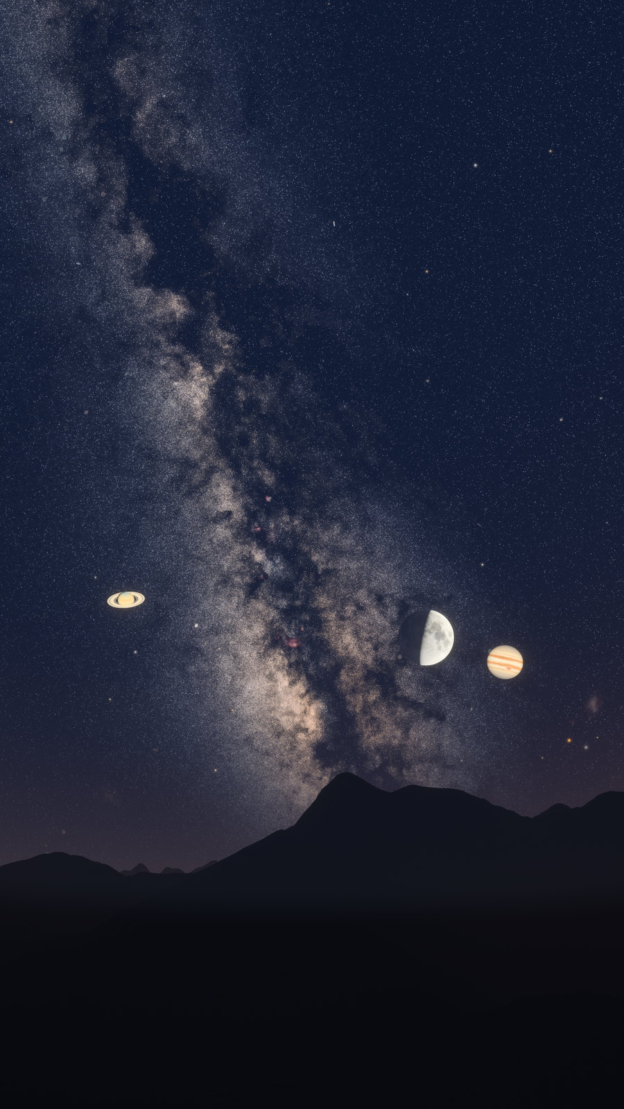 The same sky as a phone wallpaper.